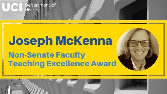 Non-Senate Faculty Teaching Excellence - Joseph McKenna, Department of History
