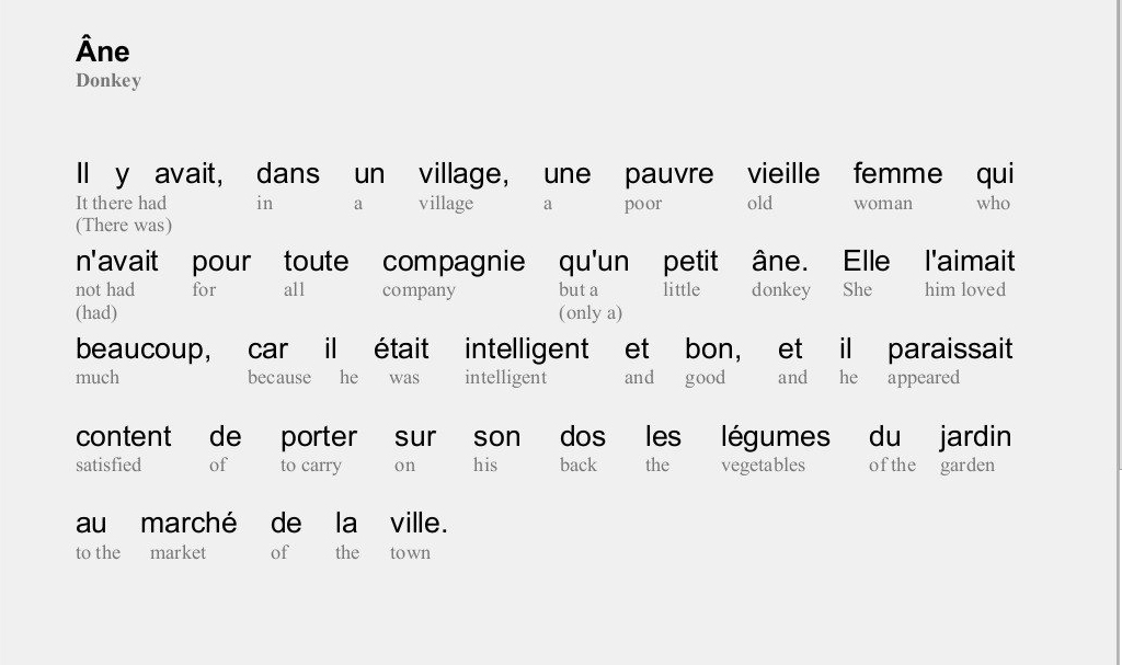 French writing