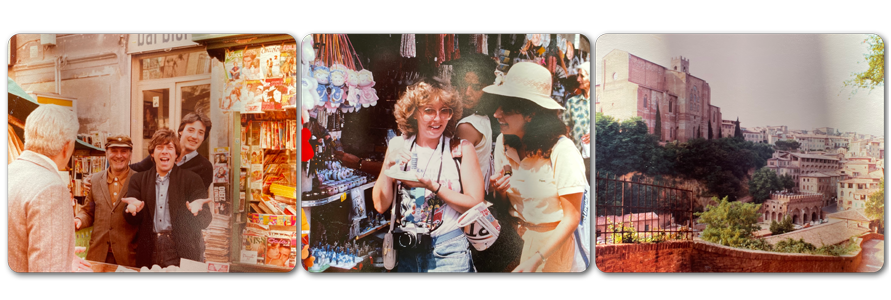 A collection of images from Professor Deanna Shemek's time as a student.
