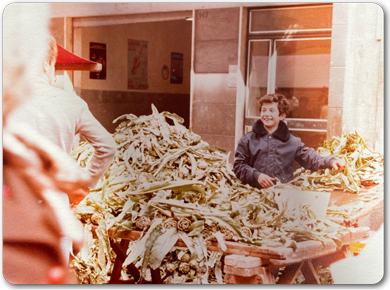 Artichoke Vendor, Bari Market, 1979