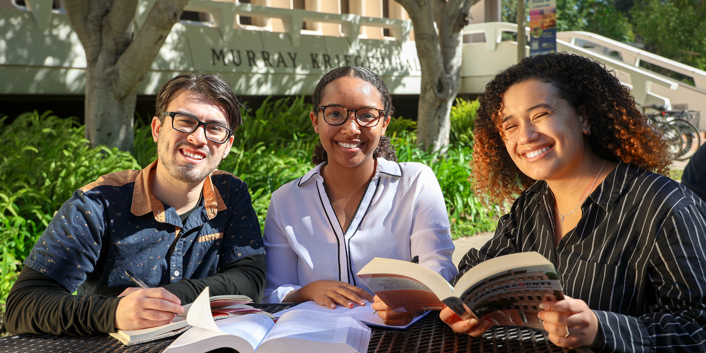 School of Humanities Students smiling. 