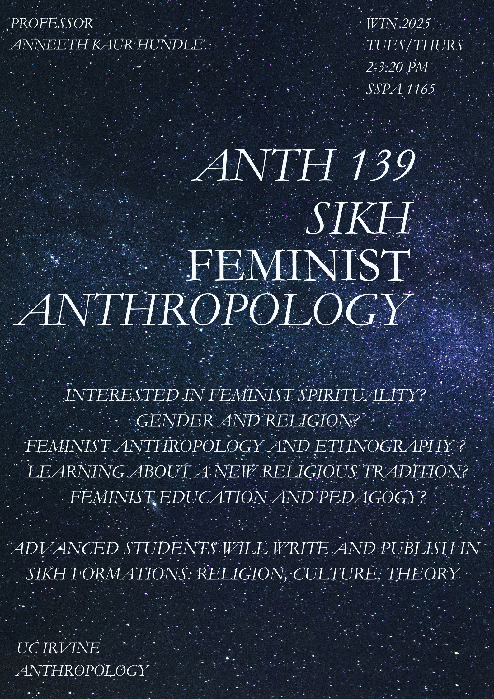 ANTH 139 SIKH FEMINIST ANTHRO POSTER