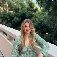 woman wearing a green shirt