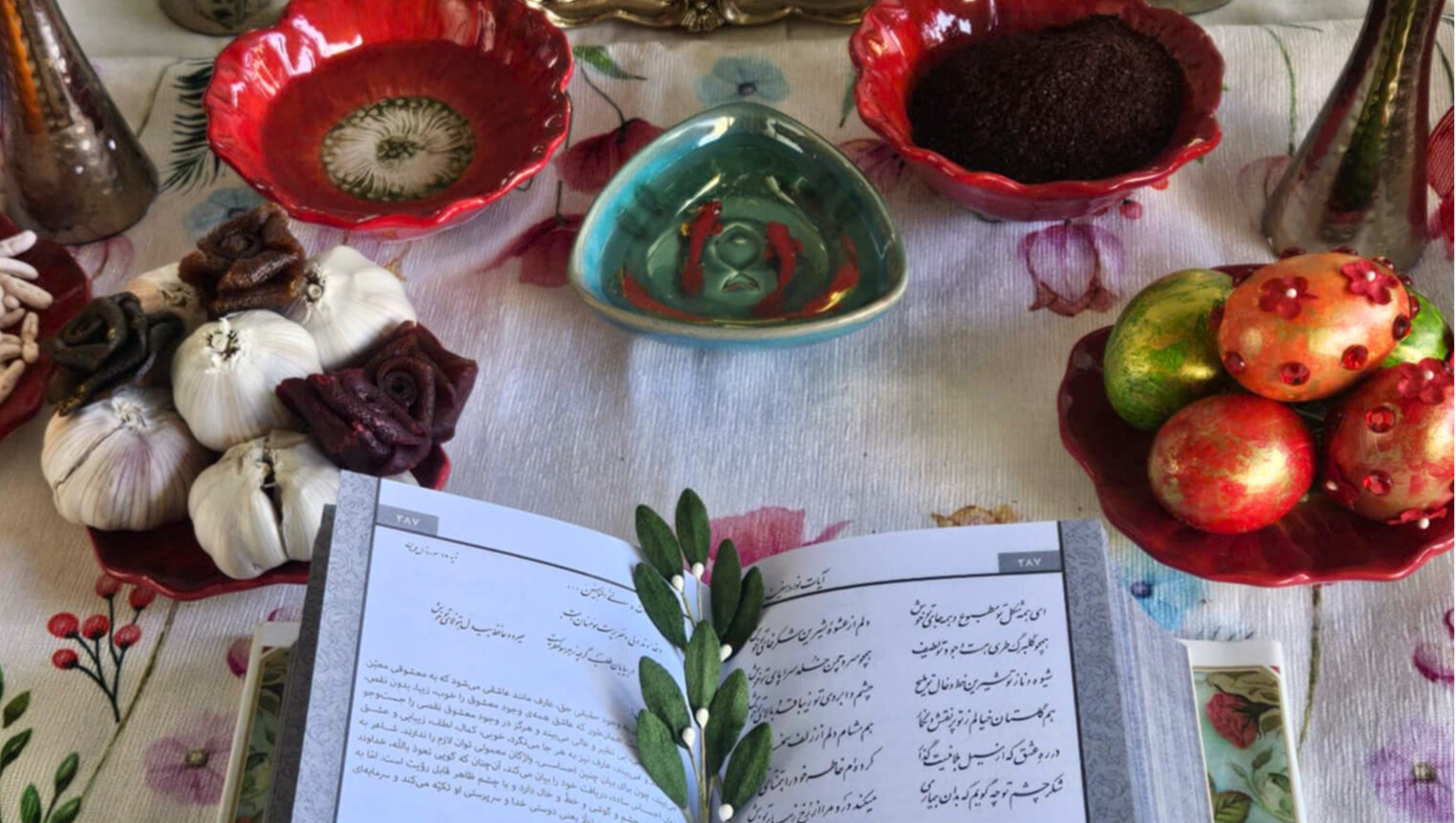 Nowruz table setting.