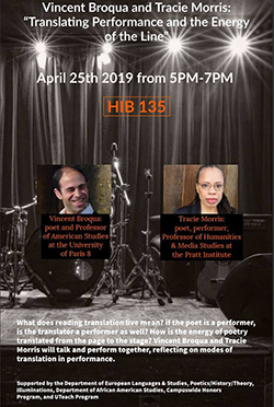 APRIL 2019 - Vincent Broqua and Tracie Morris