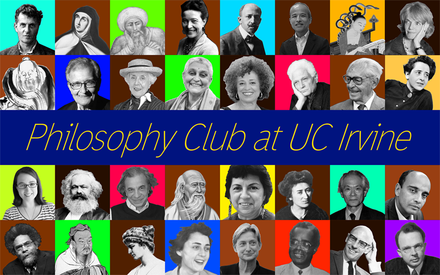 Philosophy Banner of Faces Philosophy Club at UCI Banner