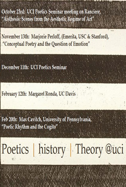 UCI Poetics Seminar 2014