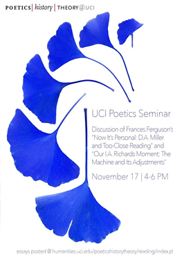 UCI Poetics Seminar 2015