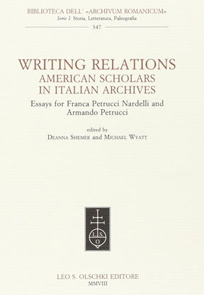 Writing Relations; American Scholars in Italian Archives