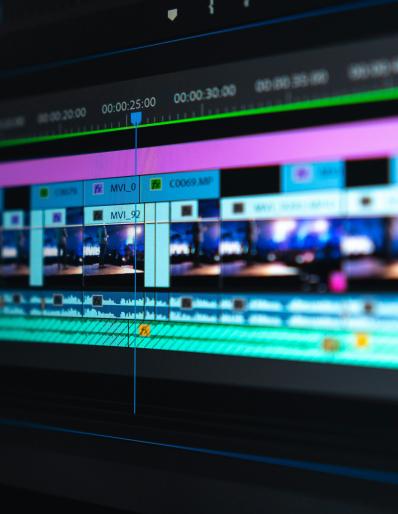 A picture of an editing timeline