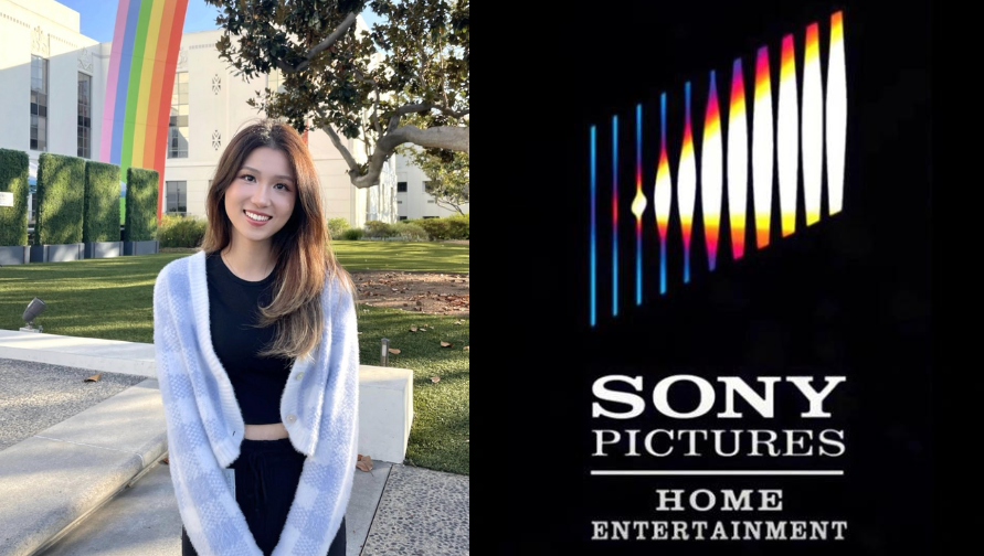 Kai-Ting Ko with the Sony Pictures Logo