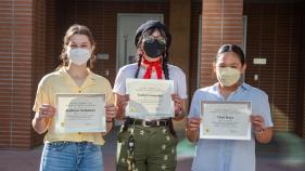 Graduate Feminist Emphasis students completing their certifications for 2022