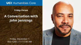 promotional image for humanities core upcoming event featuring author and artist John Jennings