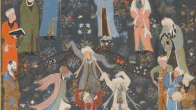 "Dancing Dervishes", Folio from a Divan of Hafiz (attributed to Bihzad, ca. 1480 CE), MET Museum, New York City.