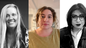 Profile images of the three writers