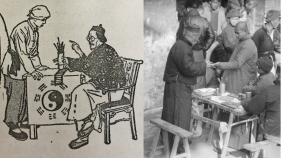 Images of fortune tellers from the book "Uncanny Beliefs Superstition in Modern Chinese History"