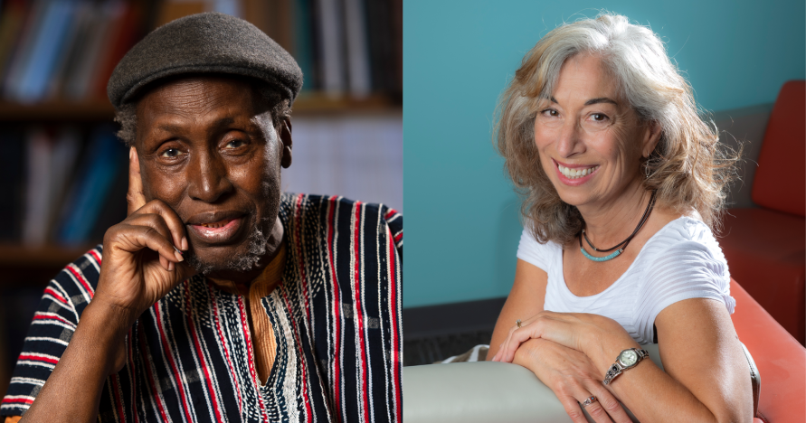 Ngugi wa Thiong'o left, Carrie Noland right