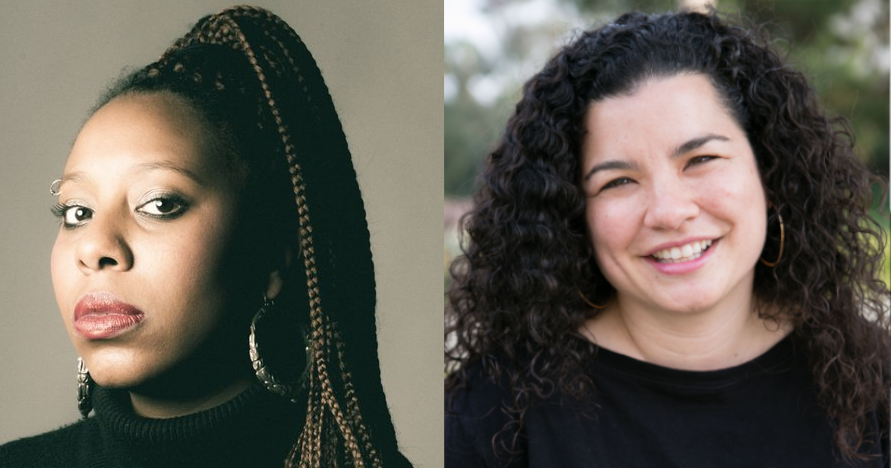 Profile images of the two writers