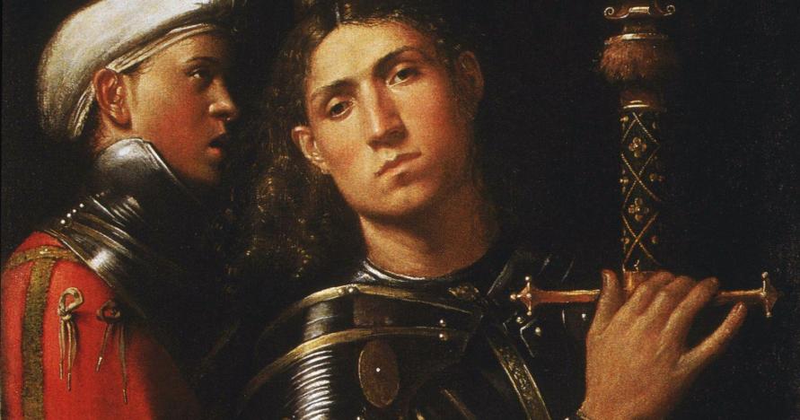 Giorgione, Portrait of a Solider,1510, detail