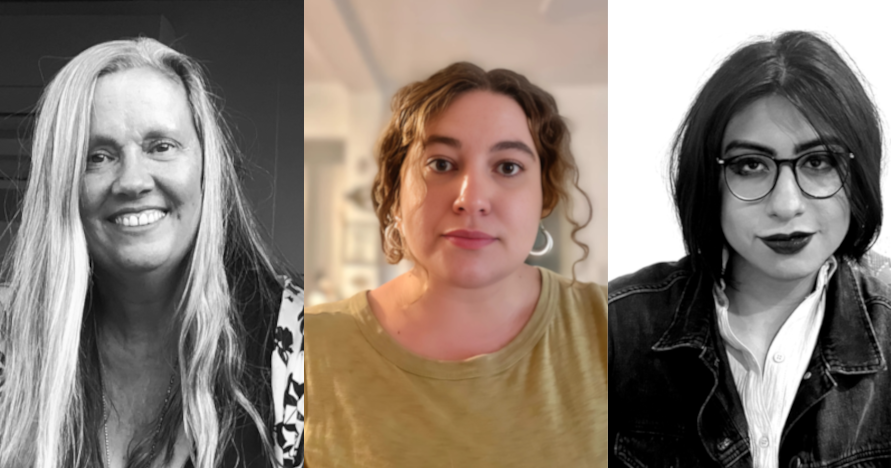 Profile images of the three writers