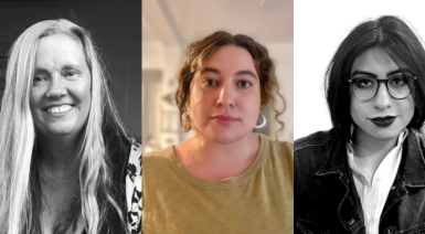 Profile images of the three writers