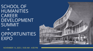 New graphic for School of Humanities Career Development Summit + Opportunities Expo