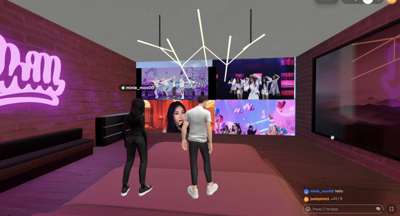Screenshot of VentaX VR K-pop room