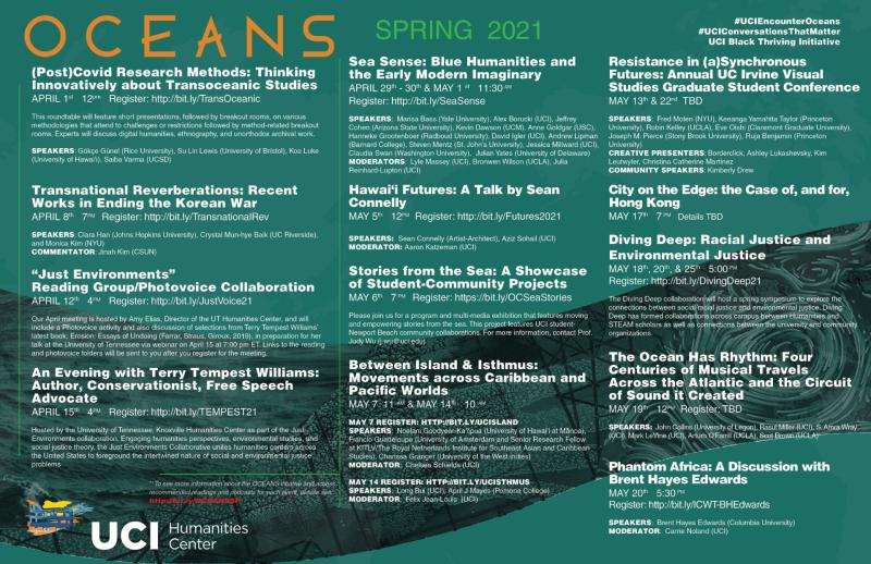 Oceans spring events poster