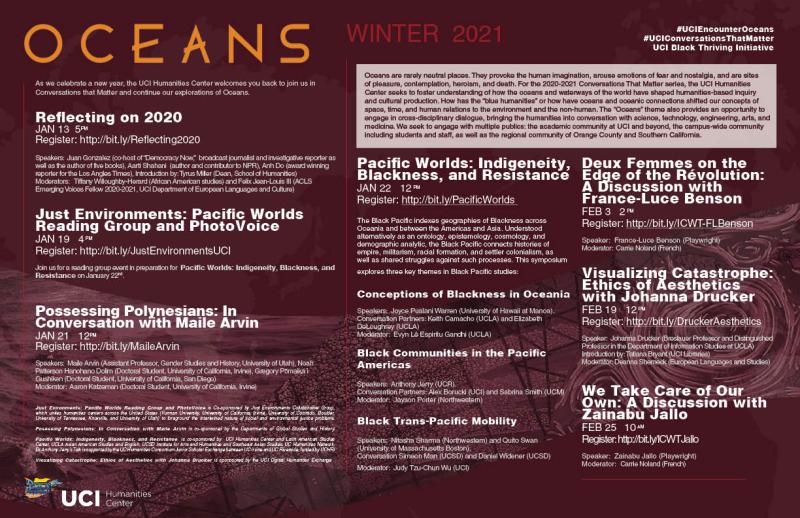 Oceans winter events poster