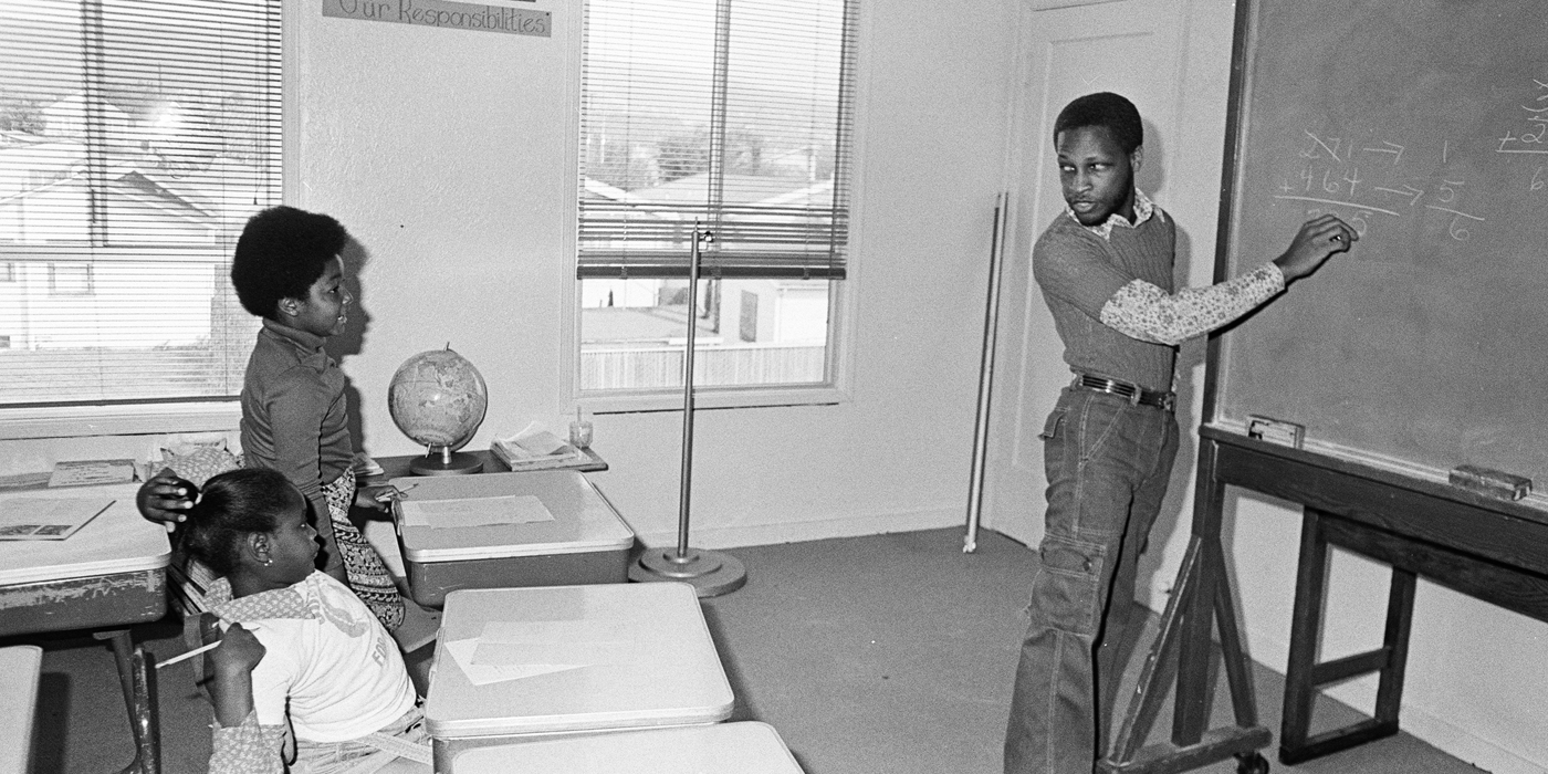 A classroom at the Oakland Community School