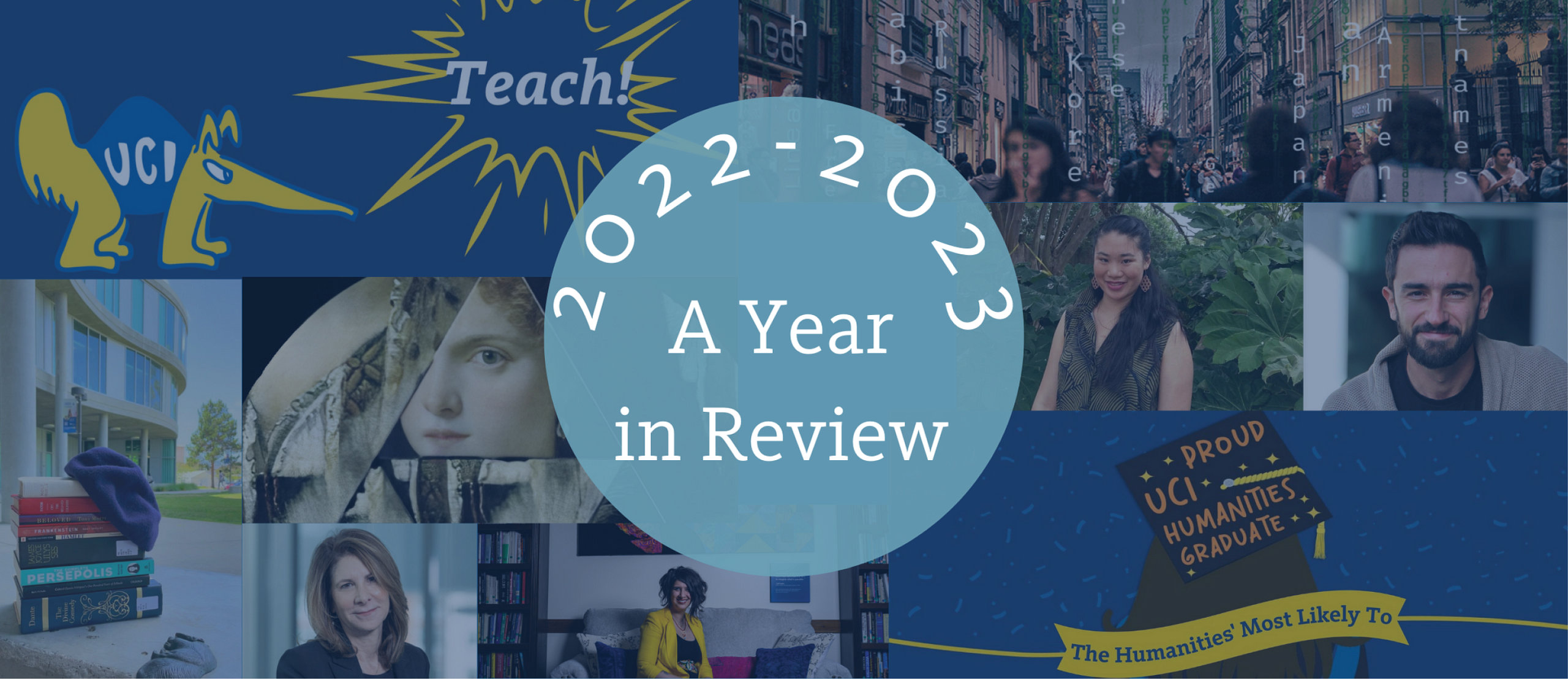 A collage of images from the top articles from 2022-2023 year.