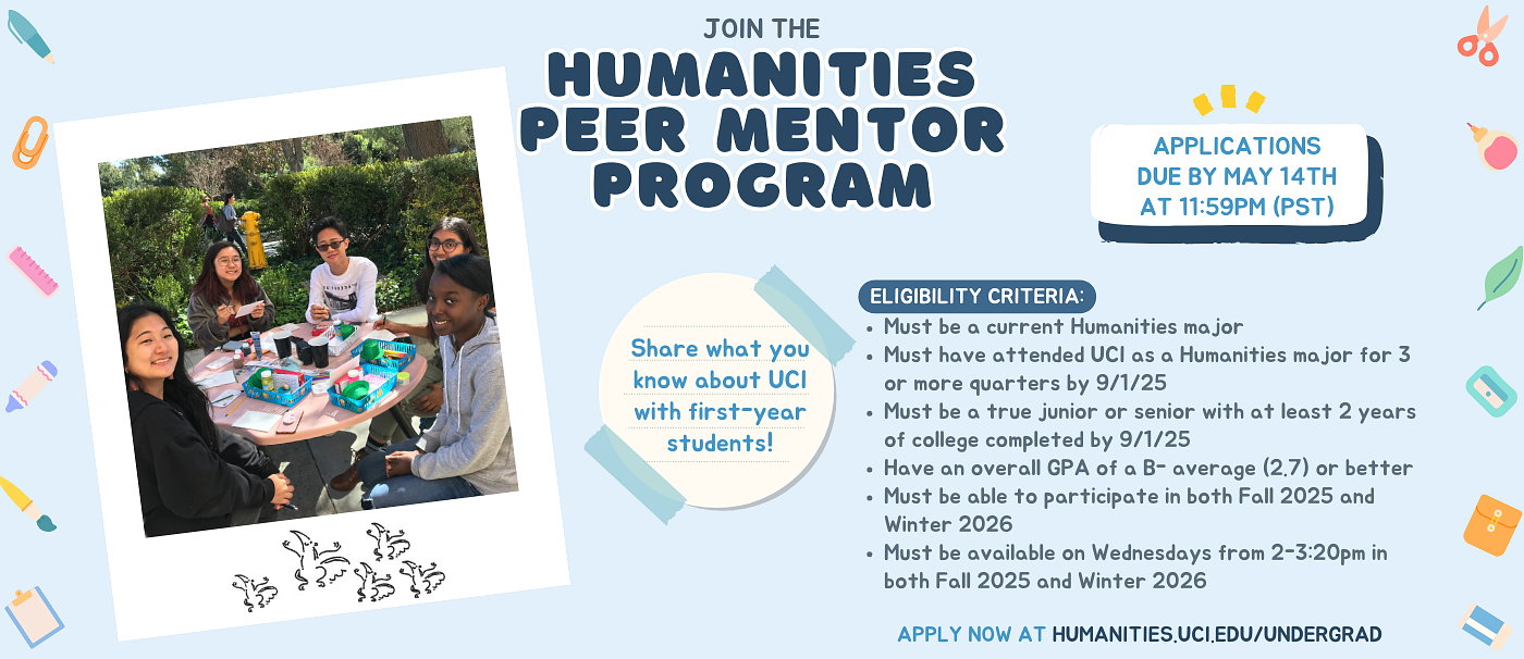 Humanities Peer Mentor Program Banner