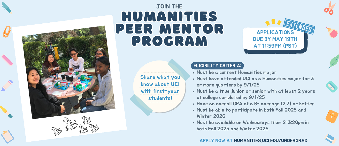 Humanities Peer Mentor Program Applications Available
