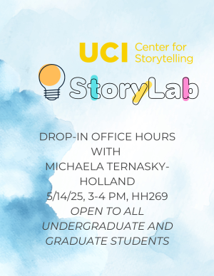 A poster for office hours with Michaela Ternasky-Holland