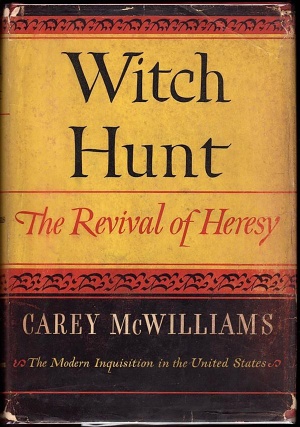Book cover for Witch Hunt by Carey McWilliams