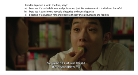 Example of powerpoint slide in Korean Cinema class