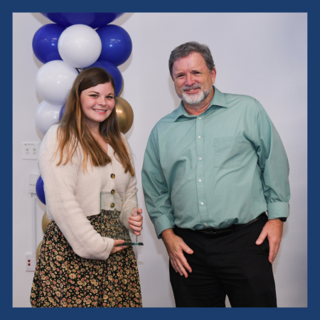 A photo of Megan Cole and Micheal Dennin.