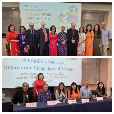 Collage of two photos from the Voices from Viet Nam to America event