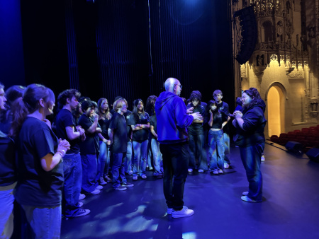 Kalb directing her theater students