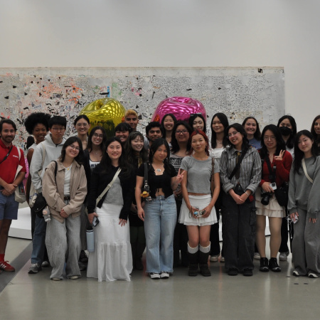 Group of students at a museum