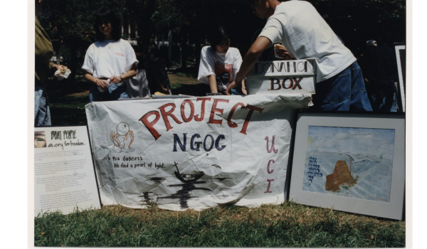 Historical image that says Project Ngoc and shows Vietnamese artwork