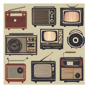 Images of old media equipment