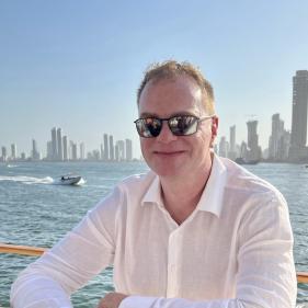 A headshot of Peter Krapp