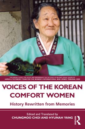 Older Korean woman in a Hanbok with the title and author underneath