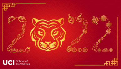 Red and gold image with 2022 spelled out where the 0 is a tiger's face