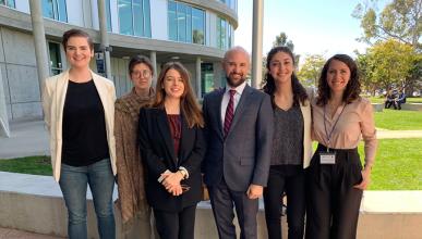 Matt Canepa with a group of graduate students