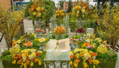 Haft-sin Persian Table with greenery on the UCI campus