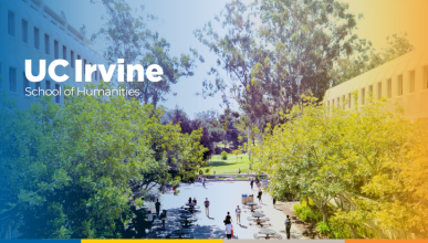 MKH Pavilion, text reading: UC Irvine School of Humanities