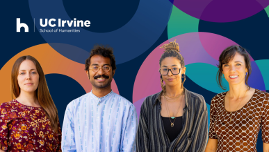Nicole Hughes, Prashanth Kamalakanthan, Taija Mars McDougall and Margaux Fitoussi against a colorful background.