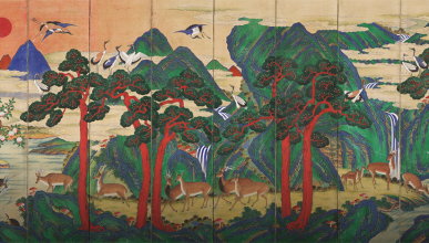 Painted Folding Screen